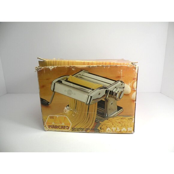 Marcato Atlas 150 Pasta Maker With Adjustable Settings & Clamp - Made In Italy - Picture 11 of 13